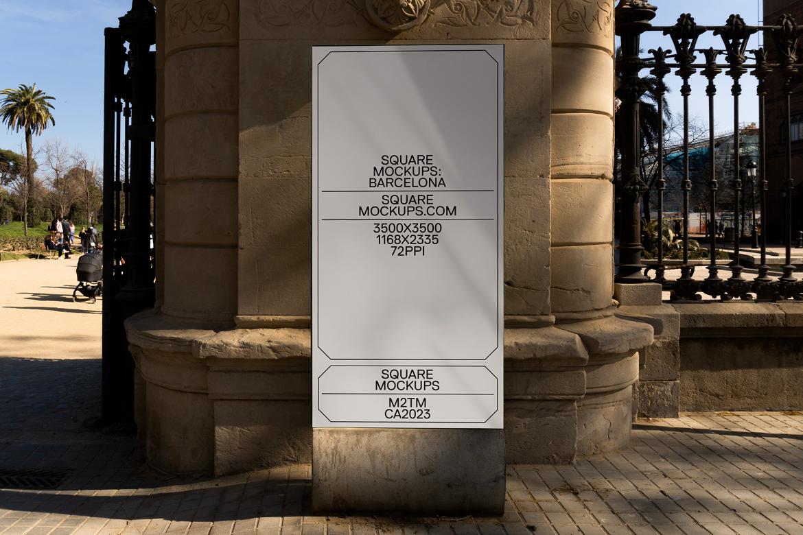 Wayfinding Sign Mockup Scene 0002 Barcelona Series