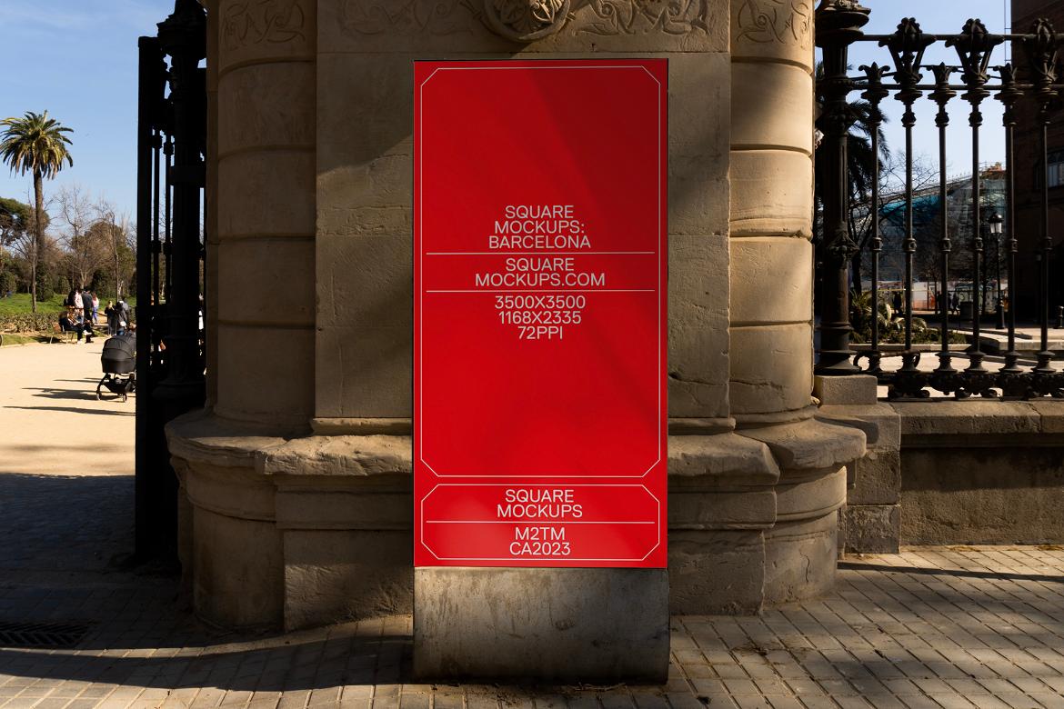 Wayfinding Sign Mockup Scene 0002 Barcelona Series