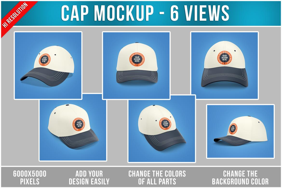 Cap Mockup - 6 Views