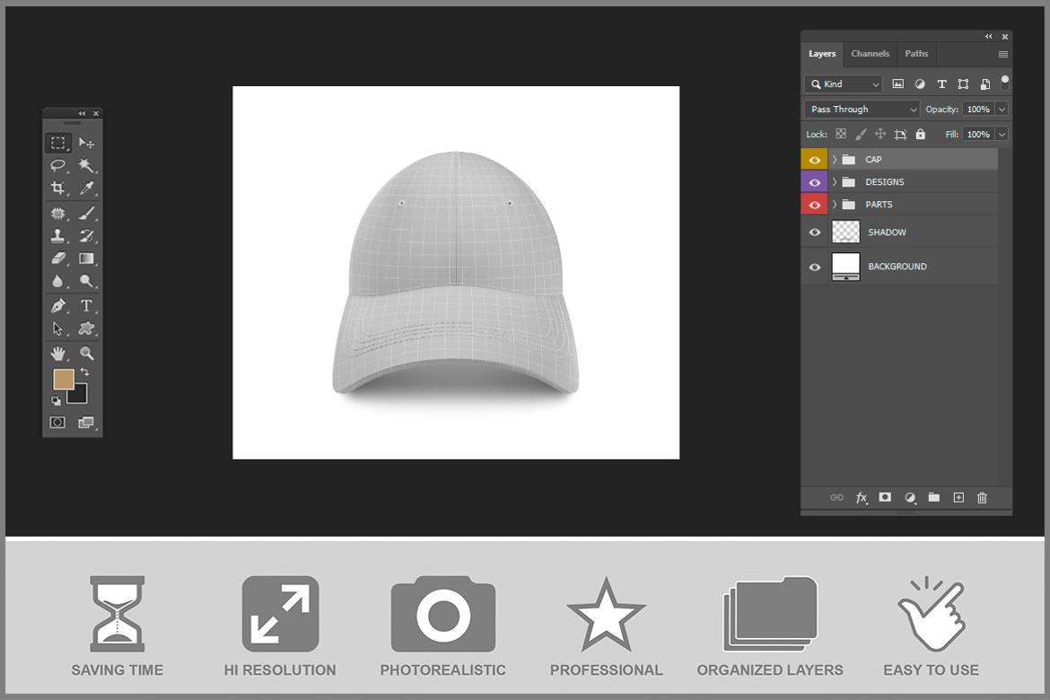 Cap Mockup - 6 Views