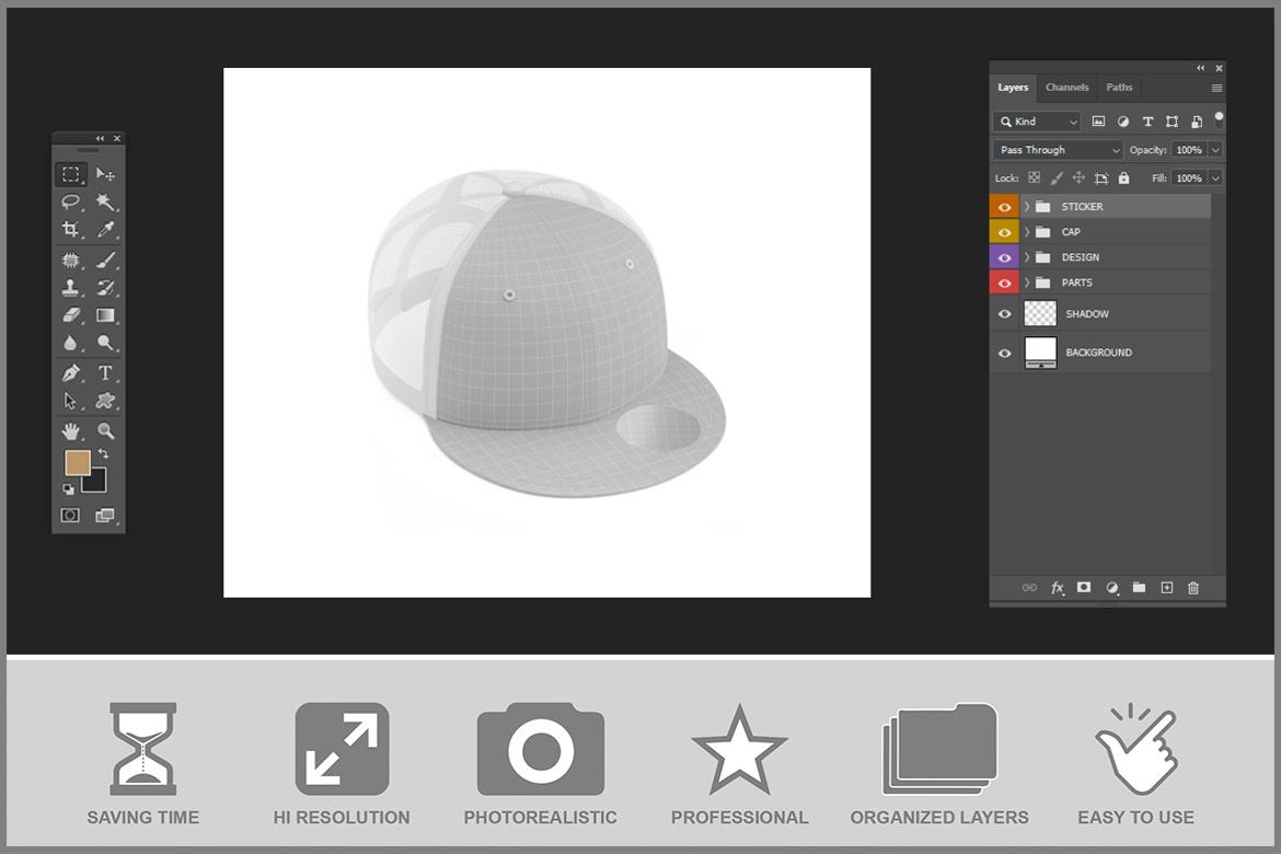 Cap Mockup - 6 Views