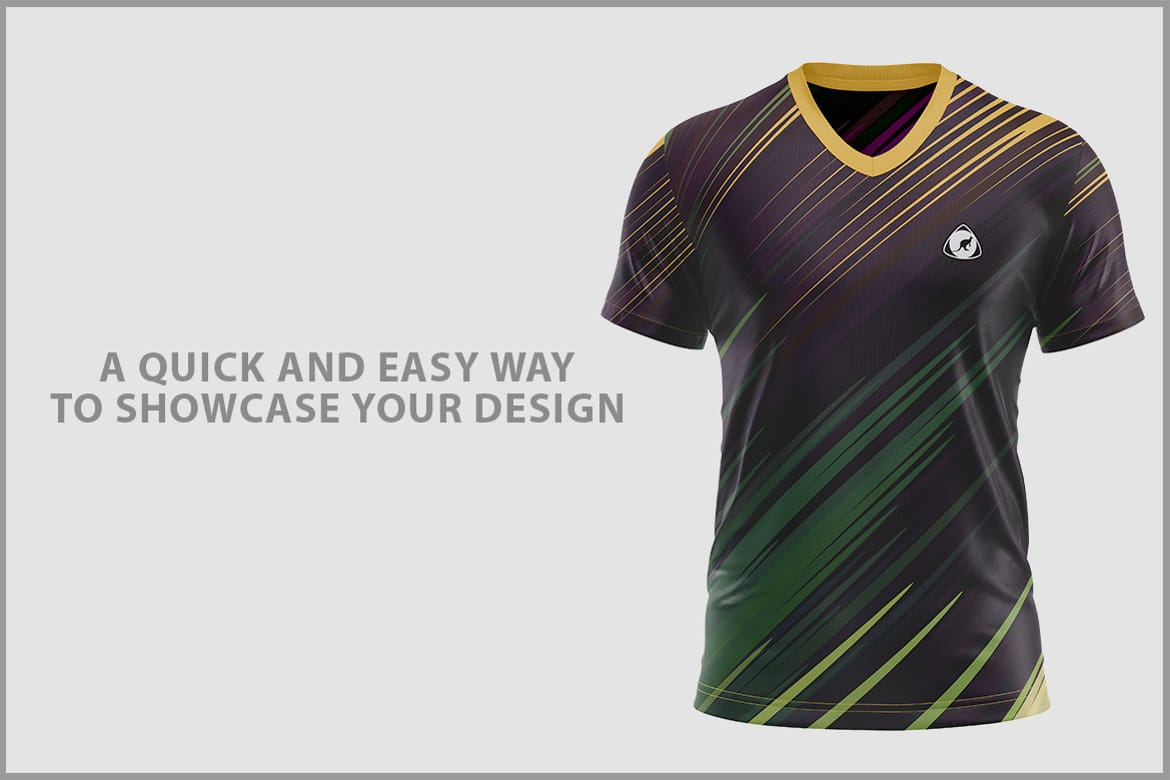 T-Shirt V-Neck Mockup - Front View