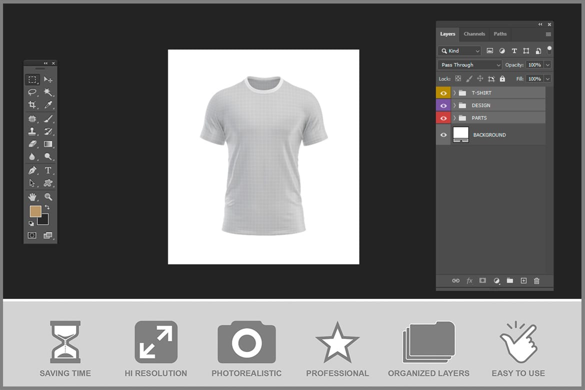T-Shirt Mockup - Front View