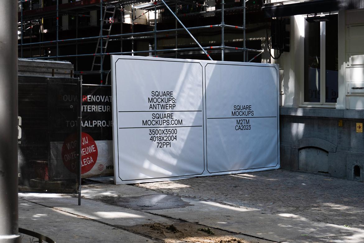 Construction Banner Mockup Scene 0002 Antwerp Series