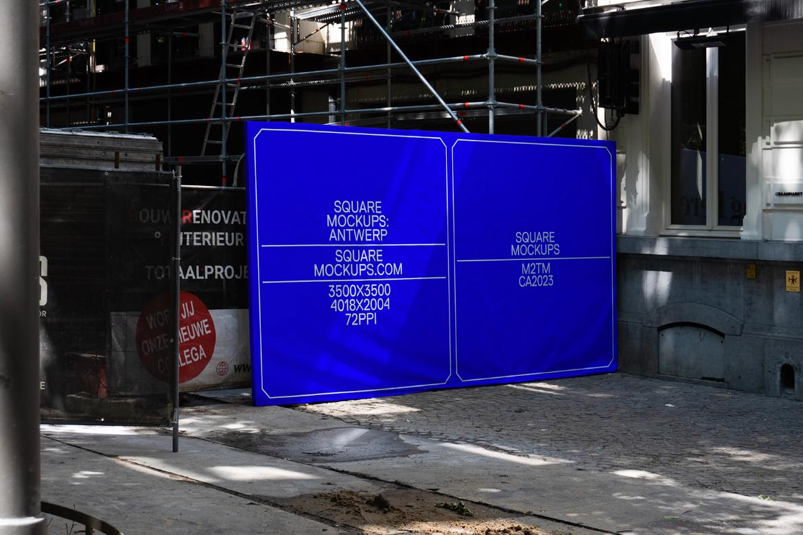 Construction Banner Mockup Scene 0002 Antwerp Series