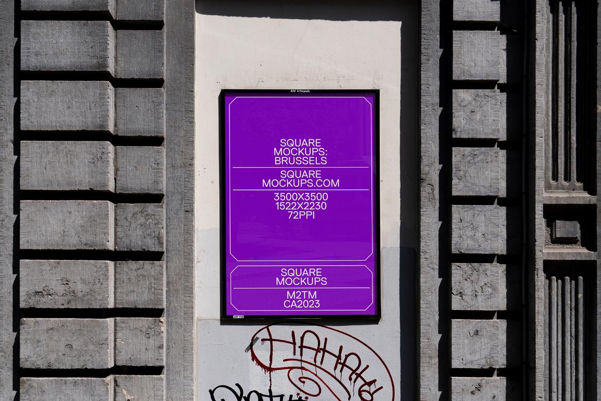 Poster Mockup Scene 0027 Brussels Series