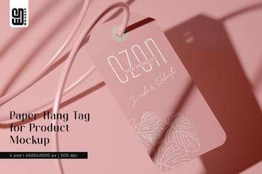 Paper Hang Tag for Product Mockup