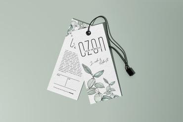 Clothing Tag With String and Seal Mockup