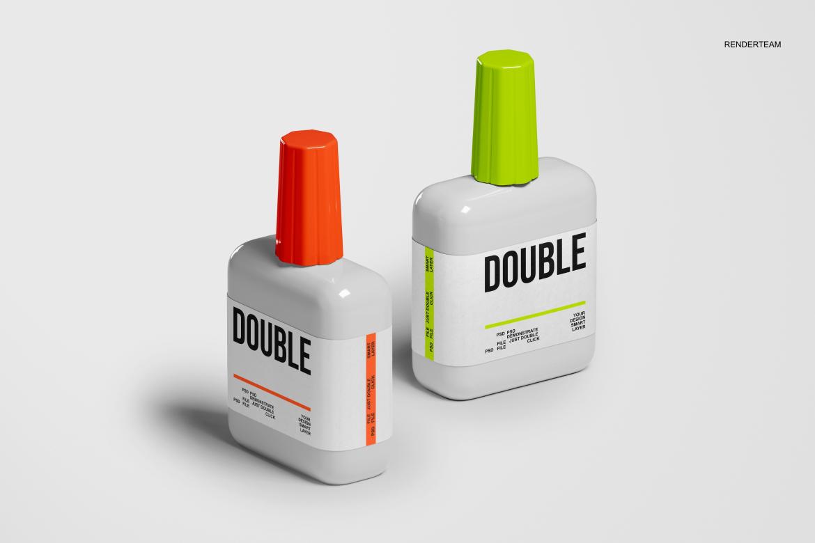 Stationery Glue Mockup Set