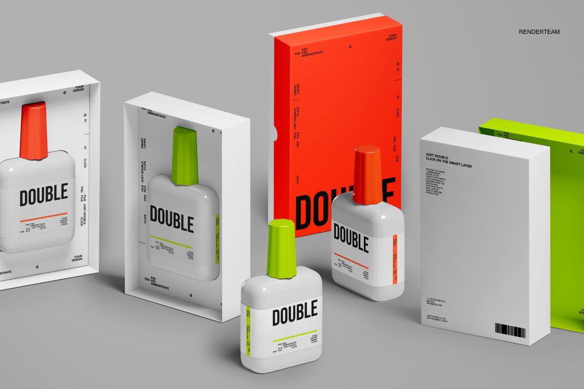 Stationery Glue Mockup Set