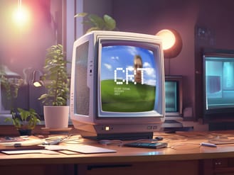 CRT Retro Monitor Free Mockup
