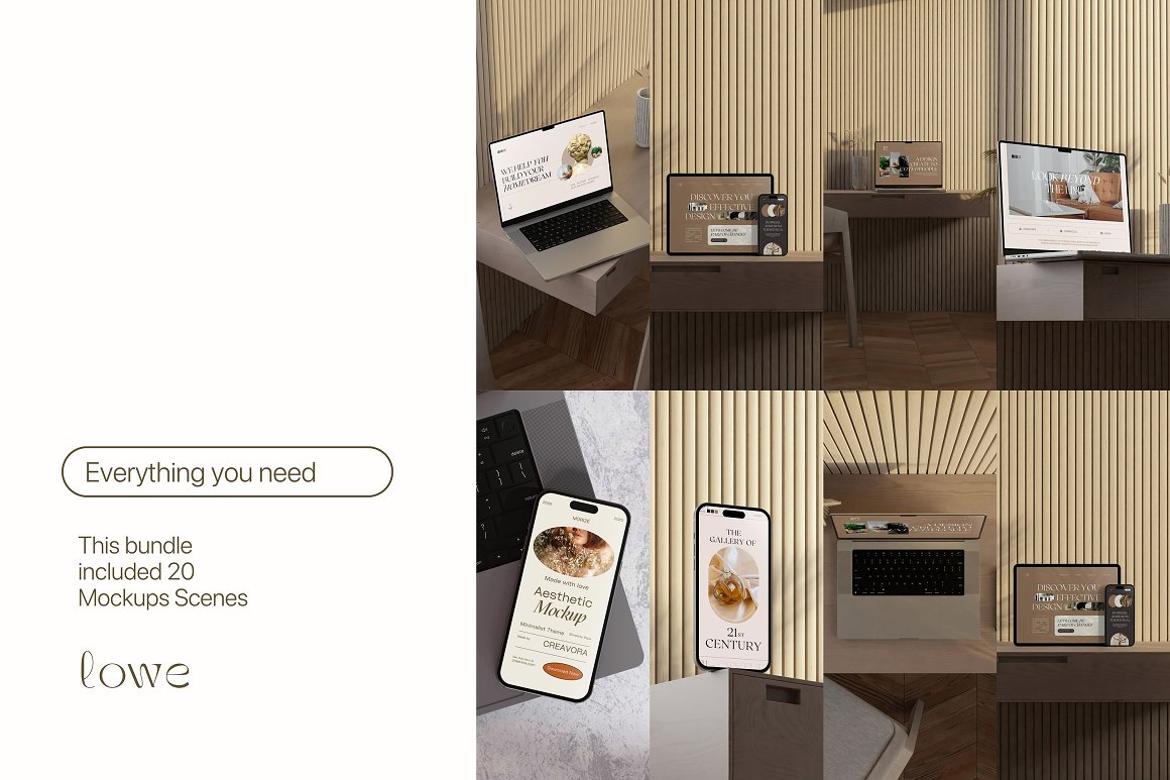 Lowe - Minimal Mockup Bundle