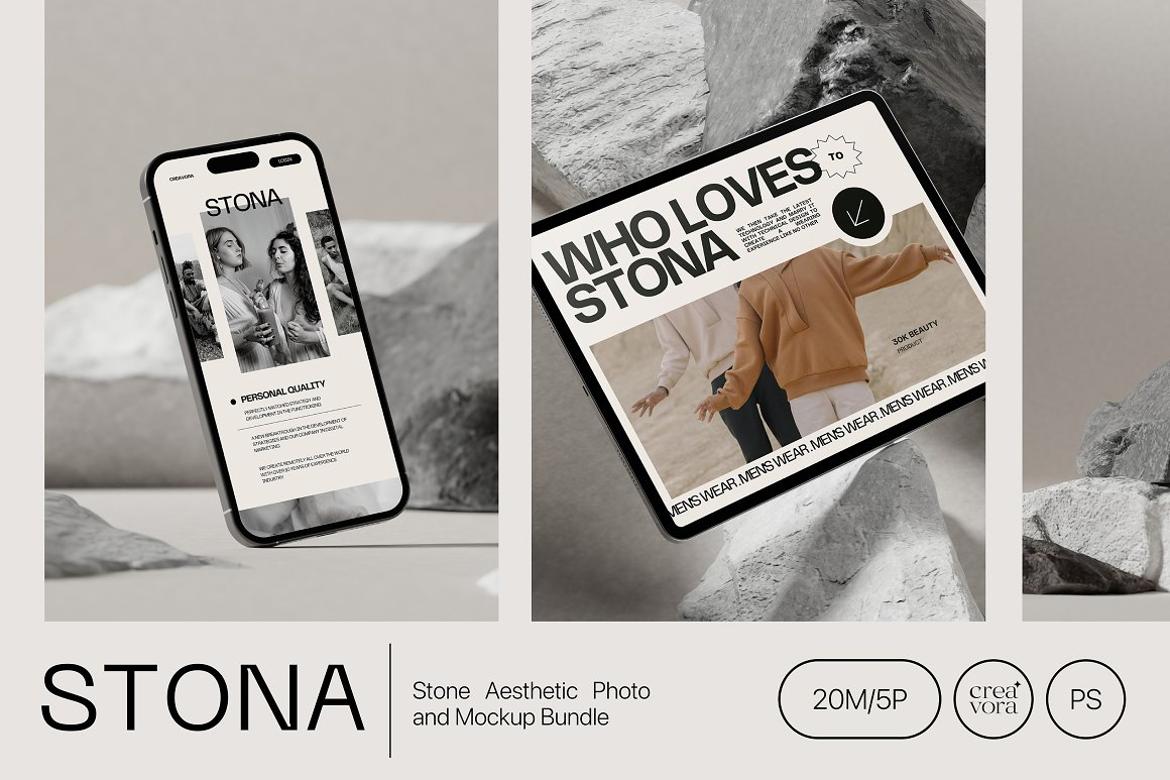 Stona - Minimal Mockup Bundle