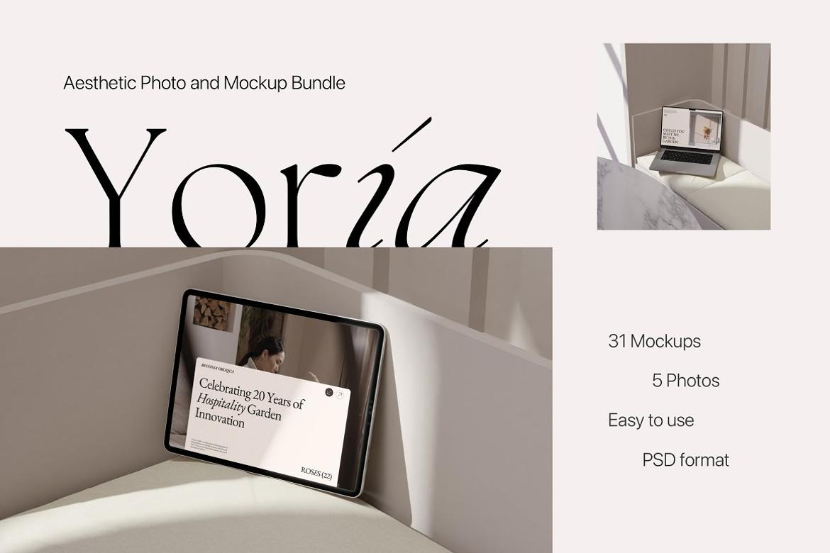Yoria - Aesthetic Mockup Bundle