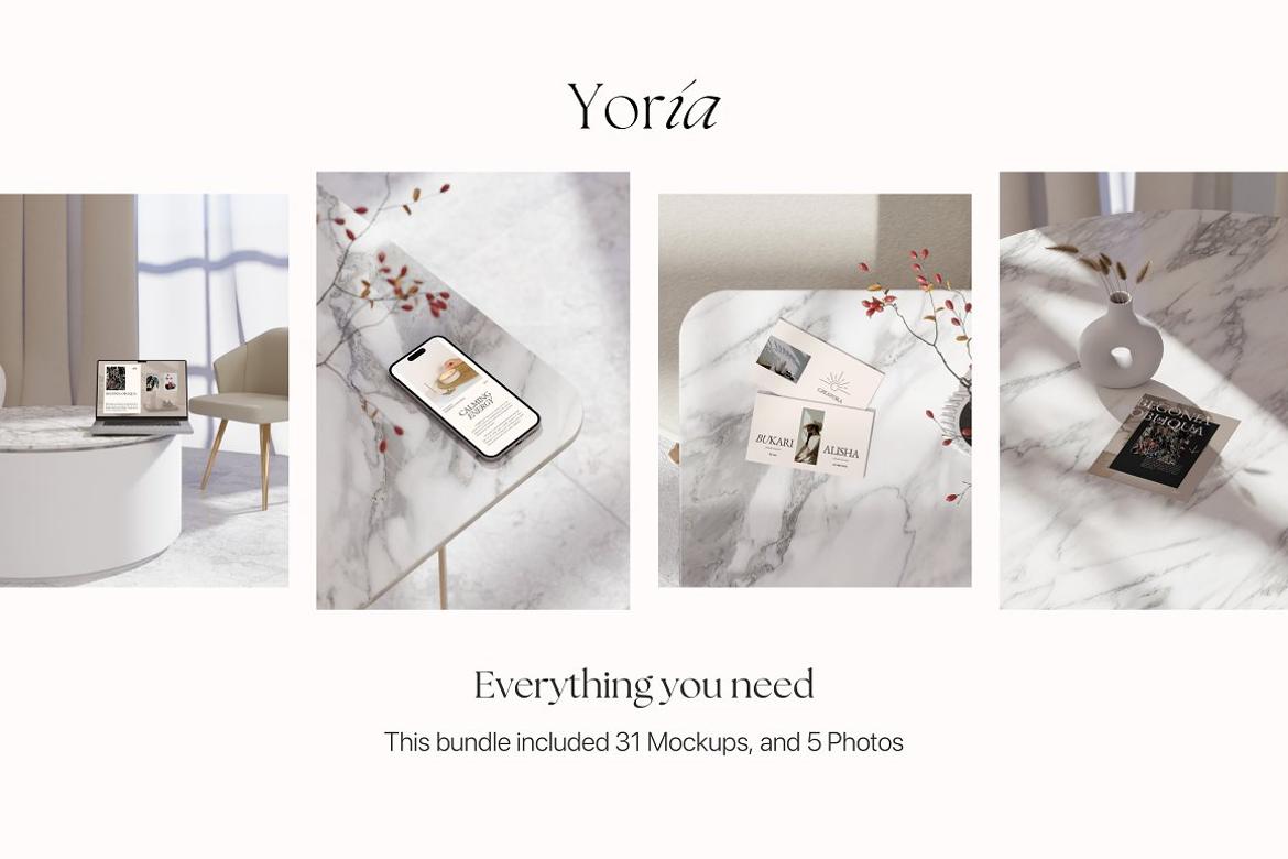 Yoria - Aesthetic Mockup Bundle
