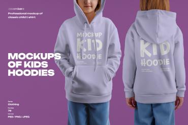 8 Mockups of a Kids Hoodie on a Girl