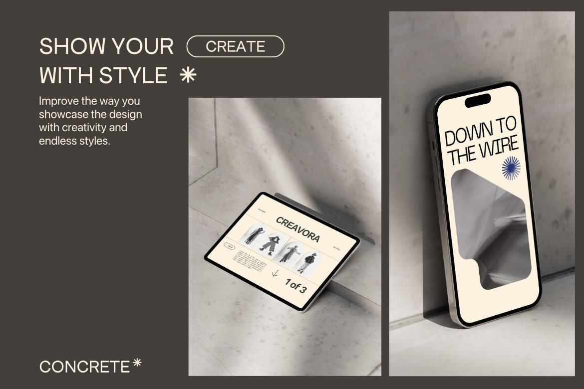 Concrete Free Mockup Bundle