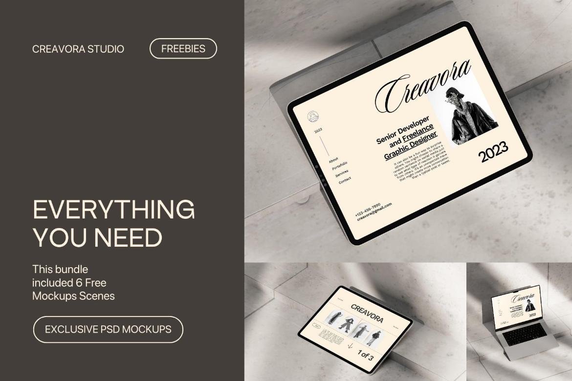 Concrete Free Mockup Bundle