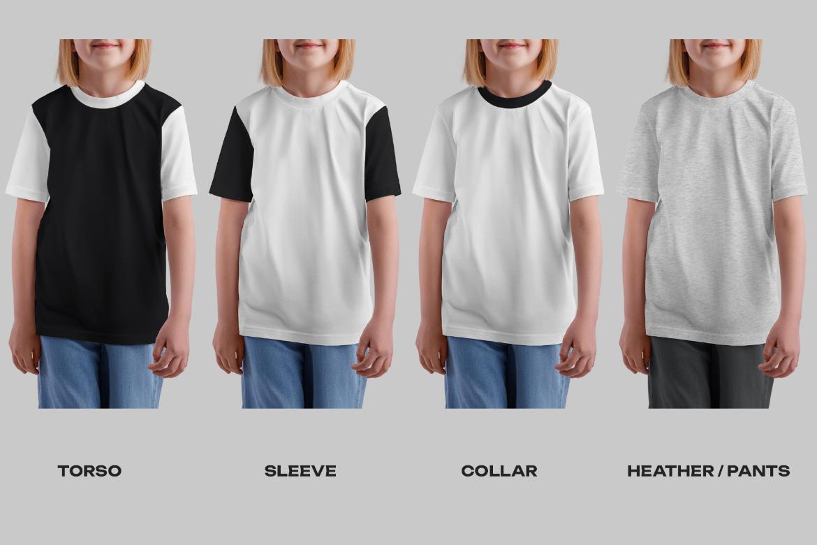 7 Mockups of a Kid's T-shirt on a Girl