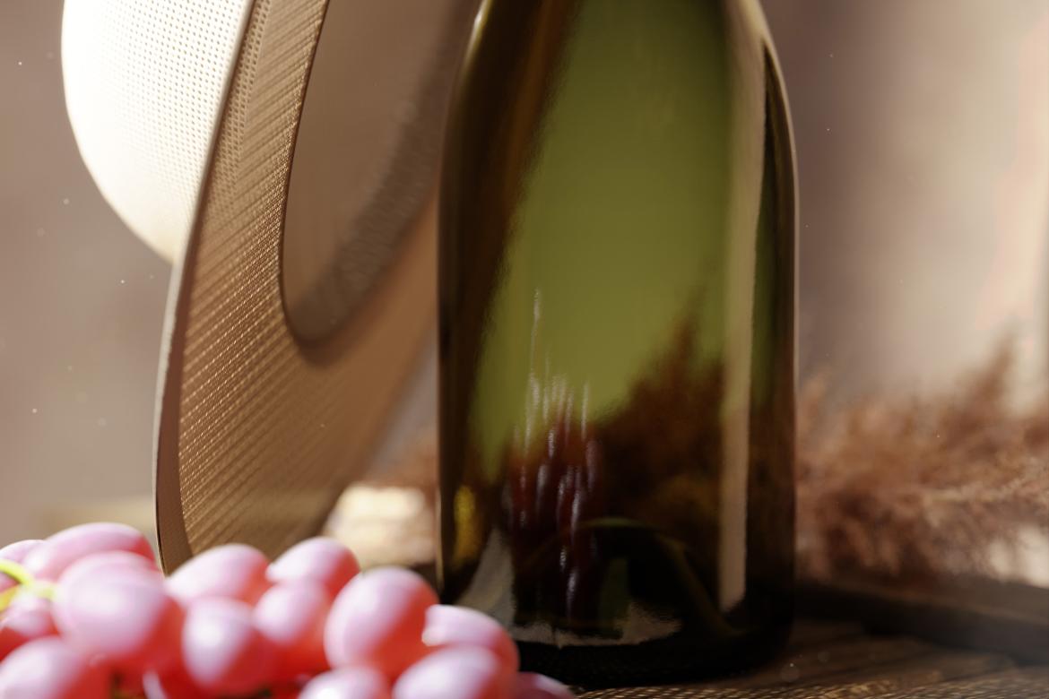 Wine Bottle Mock-Up Scene