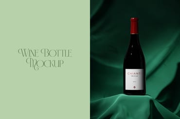 Burgundy Wine Bottle Mockup Vol.01