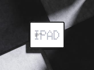 Concrete Black Box iPad Pro Free Mockup
