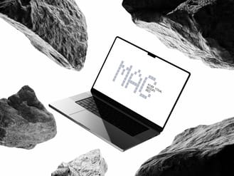 Asteroid Rock Macbook 16 Pro Free Mockup