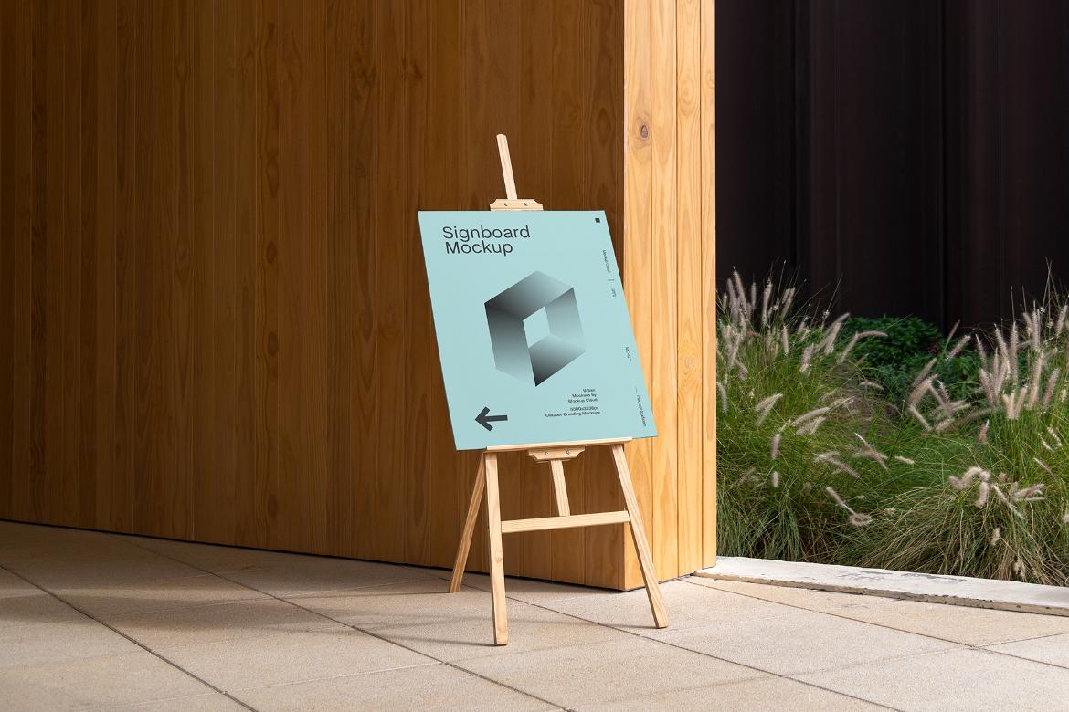 Signboard Advertising Mockup Scene 01