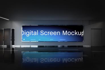 Digital Screen Advertising Mockup Scene 01
