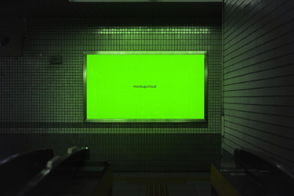 Digital Screen Advertising Mockup Scene 03