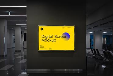 Digital Screen Advertising Mockup Scene 05