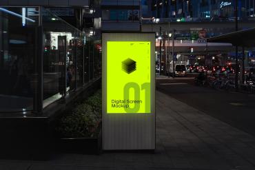 Digital Screen Advertising Mockup Scene 06