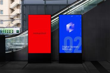 Digital Screen Advertising Mockup Scene 07