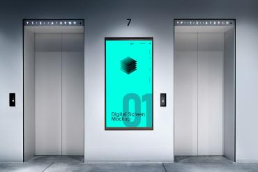 Digital Screen Advertising Mockup Scene 09