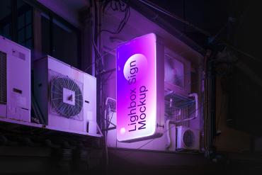 Lightbox Sign Mockup Scene 01