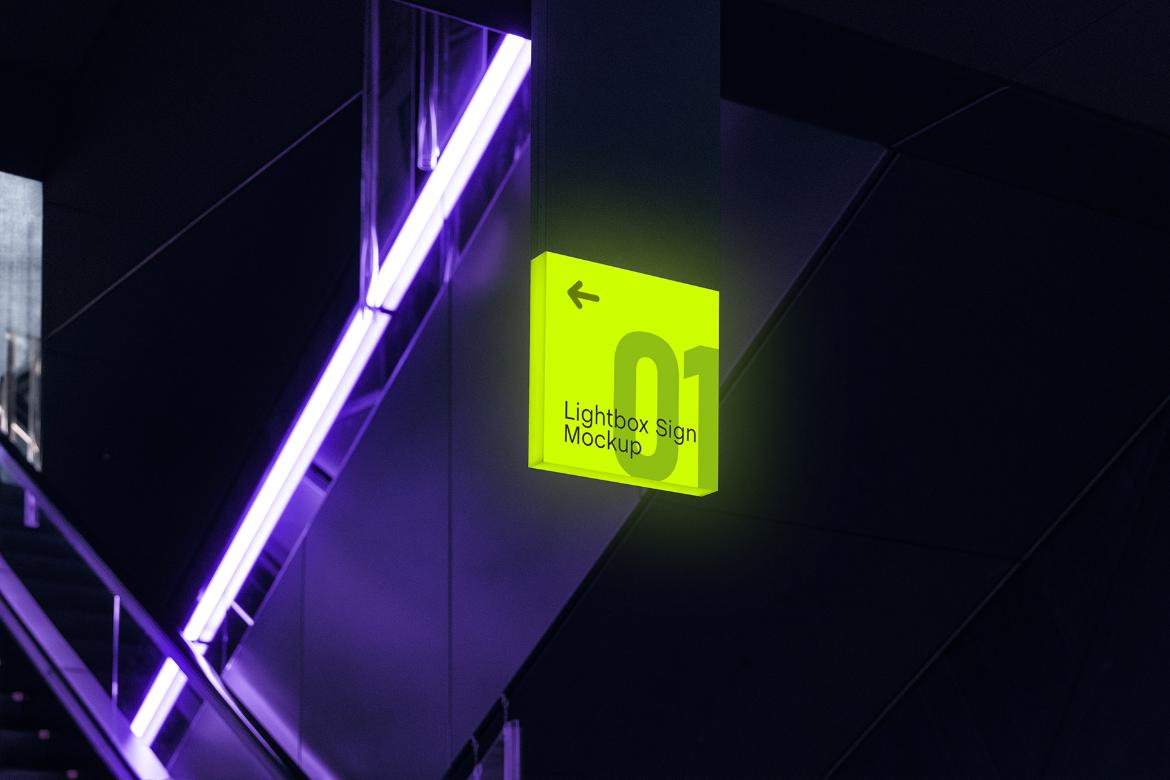 Lightbox Sign Mockup Scene 03