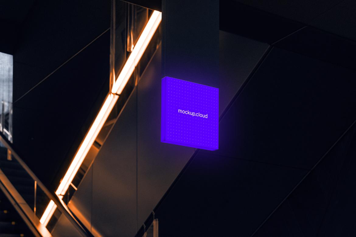 Lightbox Sign Mockup Scene 03