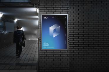 Subway Poster Mockup Scene