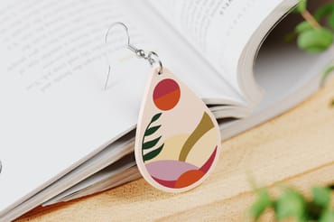 Teardrop Sublimation Earrings Mockup