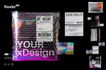 Holographic Brand Identity Mockups