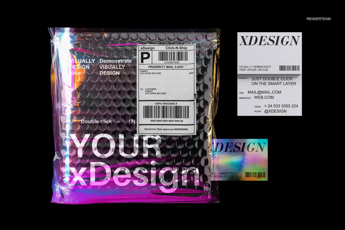Holographic Brand Identity Mockups