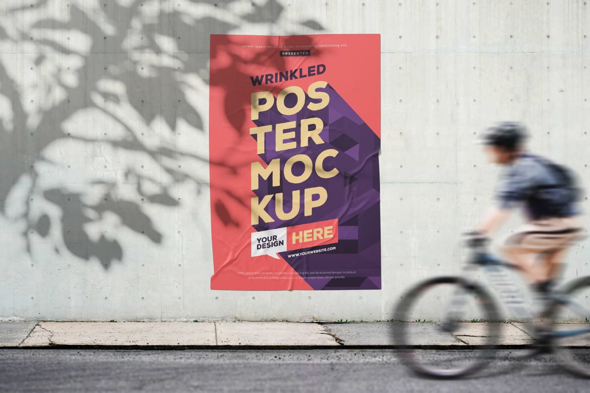 Wrinkled Poster Mockup