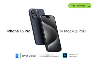 iPhone 15 Pro Free Mockup