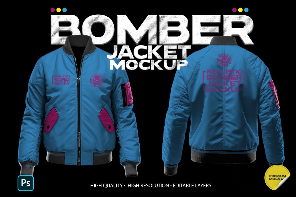 Realistic Bomber Jacket Mockup