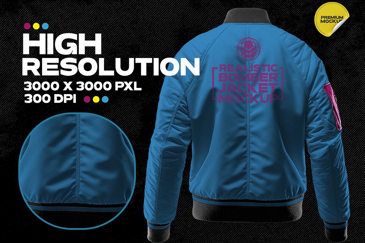 Realistic Bomber Jacket Mockup