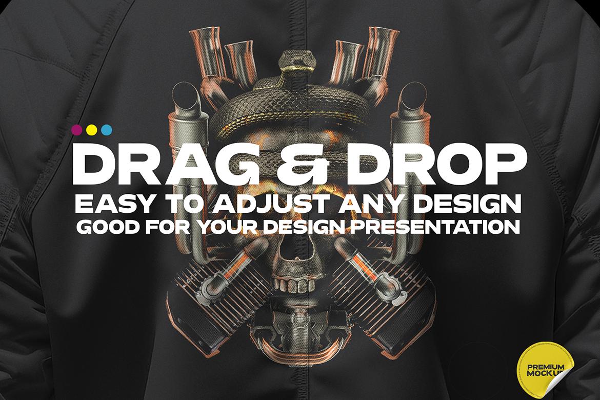Realistic Bomber Jacket Mockup