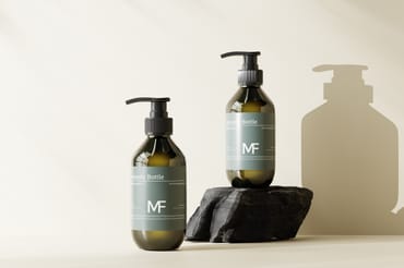 Dark Green Pump Bottle Mockups