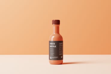 Non Transparent Sauce Bottle Mockup Collection