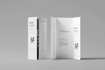 Gate Fold Brochure Mockups