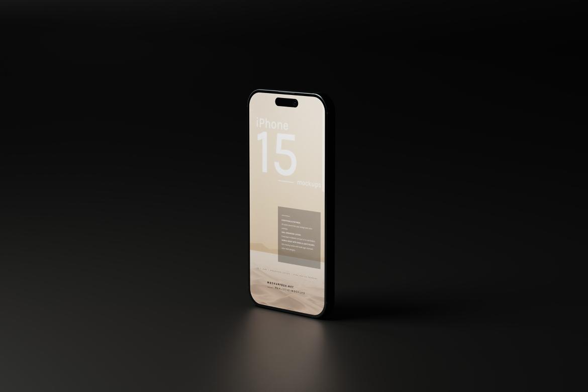 iPhone 15 Dark Background Mockups